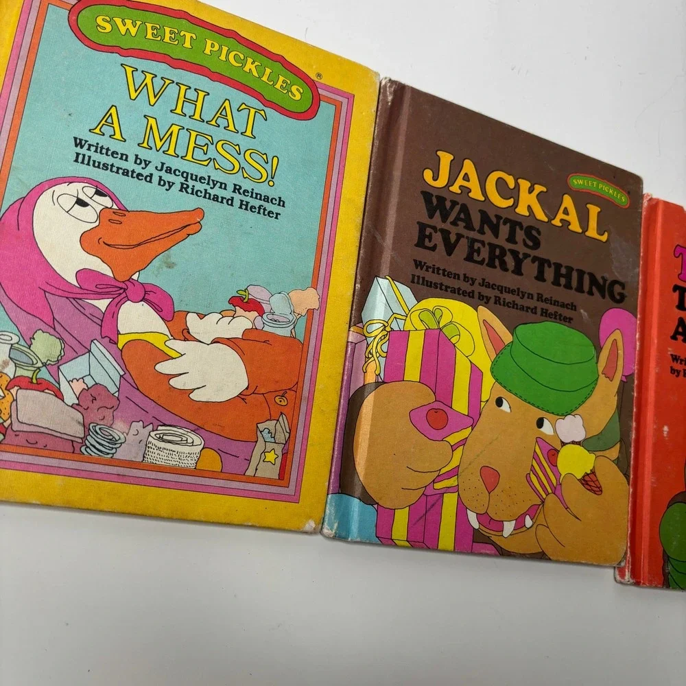 VTG Sweet Pickles Books Lot of 3 Jackal Turtle Tantrum What A Mess 70s 80s Retro